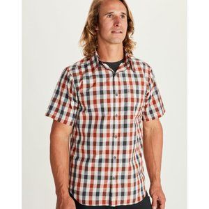 NWT Marmot Kingsweet Short-Sleeve Recycled Materials Woven Shirt - Picante